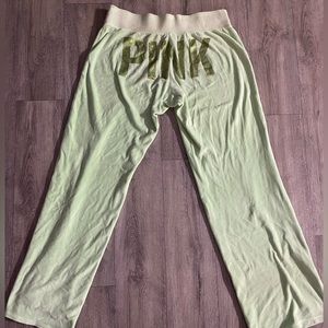 PINK lime green sweatpants